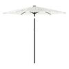 vidaXL Parasol de jardin avec m&acirc;t en acier blanc 268x268x226 cm
