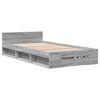 vidaXL Cadre de lit avec tiroir sans matelas sonoma gris 75x190 cm