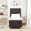 vidaXL Lit &agrave; ressorts avec matelas Marron fonc&eacute; 80 x 200 cm tissu