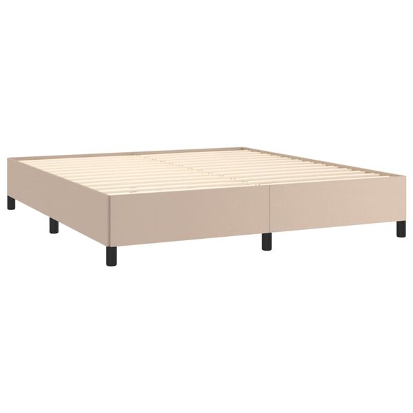 vidaXL Cadre de lit sans matelas cappuccino 160x200 cm similicuir