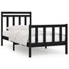 vidaXL Cadre de lit sans matelas noir bois massif de pin 100x200 cm