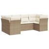 vidaXL Salon de jardin avec coussins 6 pcs beige r&eacute;sine tress&eacute;e