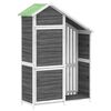 vidaXL Abri &agrave; outils de jardin gris 120x53,5x170 cm bois massif pin