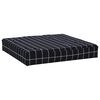 vidaXL Coussin de palette motif &agrave; carreaux noir 60x60x8 cm