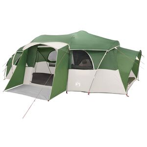 vidaXL Tente familiale avec auvent imperm&eacute;able 10 personne Vert
