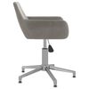 vidaXL Chaise pivotante de salle &agrave; manger Gris clair Velours
