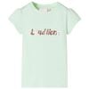T-shirt enfant &agrave; manches courtes vert tendre 104