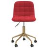 vidaXL Chaise pivotante de bureau Rouge bordeaux Velours