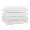 vidaXL Couette avec oreiller 3 pc Blanc Microfibre