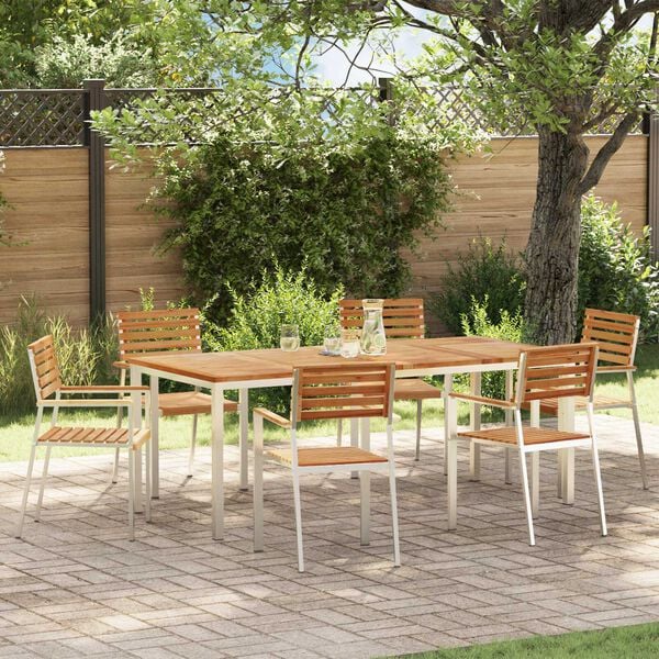 vidaXL Ensemble de salle &agrave; manger pour jardin 7 pcs