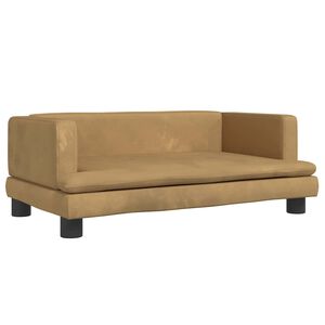 vidaXL Lit pour chien marron 80x45x30 cm velours