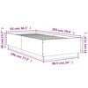 vidaXL Cadre de lit sans matelas ch&ecirc;ne marron 90x200 cm
