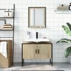 vidaXL Ensemble d'armoires de salle de bain 2 pcs ch&ecirc;ne sonoma