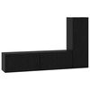 vidaXL Ensemble meuble TV 3 pcs Ch&ecirc;ne noir Bois d'ing&eacute;nierie