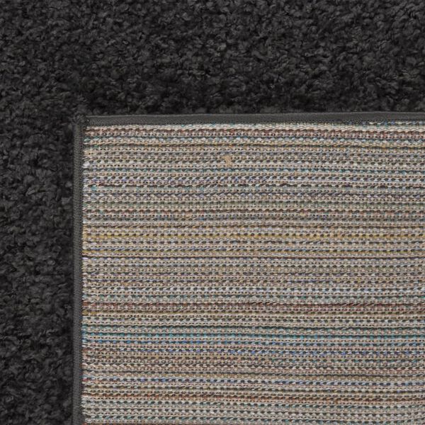 vidaXL Tapis shaggy &agrave; poils longs Anthracite 160x230 cm
