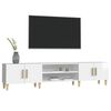 vidaXL Meuble TV blanc brillant 180x31,5x40 cm bois d'ing&eacute;nierie