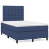 vidaXL Sommier &agrave; lattes de lit avec matelas Bleu 120x200 cm Tissu