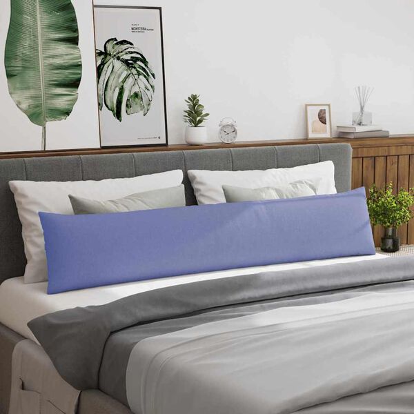 vidaXL Coussins de canap&eacute; 2 pcs Bleu denim 200 x 40 cm tissu