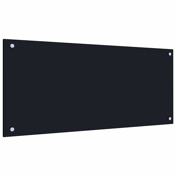 vidaXL Protection de cuisine 2 pcs Noir 90 x 40 cm verre tremp&eacute;