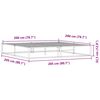 vidaXL Cadre de lit sans matelas blanc 200x200 cm m&eacute;tal