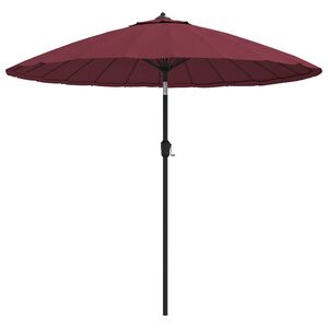 vidaXL Parasol d'ext&eacute;rieur avec m&acirc;t en aluminium 250 cm rouge bordeaux