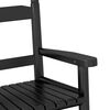 vidaXL Chaise &agrave; bascule enfants noir bois de peuplier massif