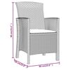 vidaXL Chaises de jardin lot de 2 avec coussins Rotin PP Blanc