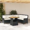 vidaXL Canap&eacute;s de jardin 2 pcs avec coussins Noir R&eacute;sine tress&eacute;e