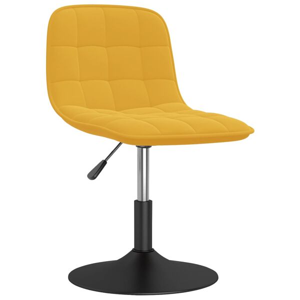 vidaXL Tabouret de bar Jaune moutarde Velours