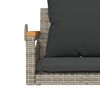 vidaXL Balancelle avec coussins gris 63x62x40 cm r&eacute;sine tress&eacute;e
