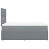 vidaXL Sommier &agrave; lattes de lit et matelas gris clair 120x190 cm tissu