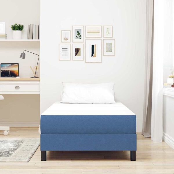vidaXL Matelas de Lit avec matelas Bleu 80 x 200 cm tissu