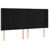vidaXL T&ecirc;te de lit avec oreilles Noir 163x16x118/128 cm Velours