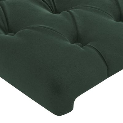 vidaXL Tête de lit Vert foncé 100x7x78/88 cm Velours