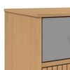 vidaXL Buffet OLDEN gris et marron 114x43x73,5 cm bois massif de pin