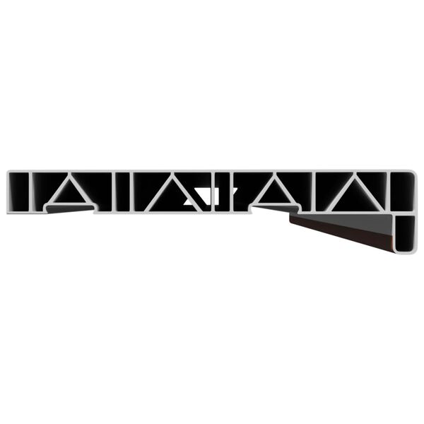 vidaXL Appui de fen&ecirc;tre Bois Brun 120 x 20 x 4,5 cm PVC