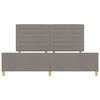 vidaXL Cadre de lit avec t&ecirc;te de lit Taupe 200 x 200 cm tissu