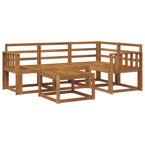 vidaXL Ensemble de canap&eacute;s d'ext&eacute;rieur 5 pcs Naturel