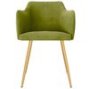 vidaXL Chaises &agrave; manger lot de 2 vert clair velours