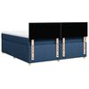 vidaXL Sommier &agrave; lattes de lit avec matelas Bleu 180x200 cm Tissu