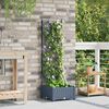 vidaXL Cache-pot de jardin Gris Clair 40 x 40 x 125,5 cm Acier