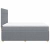 vidaXL Sommier &agrave; lattes de lit avec matelas Gris clair 140x200cm Tissu
