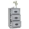 vidaXL Buffet sonoma gris 36x35,5x67,5 cm bois d'ing&eacute;nierie