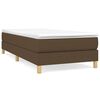 vidaXL Cadre de lit &agrave; lattes marron fonc&eacute; 90x200 cm tissu