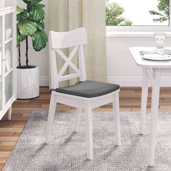 vidaXL Coussins de si&egrave;ge 4 pcs Gris fonc&eacute; 40 x 40 x 3 cm