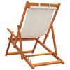 vidaXL Chaises de plage pliables lot de 2 cr&egrave;me tissu