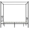 vidaXL Cadre de lit &agrave; baldaquin sans matelas gris m&eacute;tal 140x200 cm