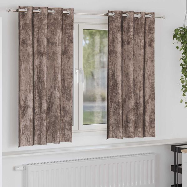 vidaXL Rideaux en velours 2 pcs Cappuccino 175 x 140 cm Velours