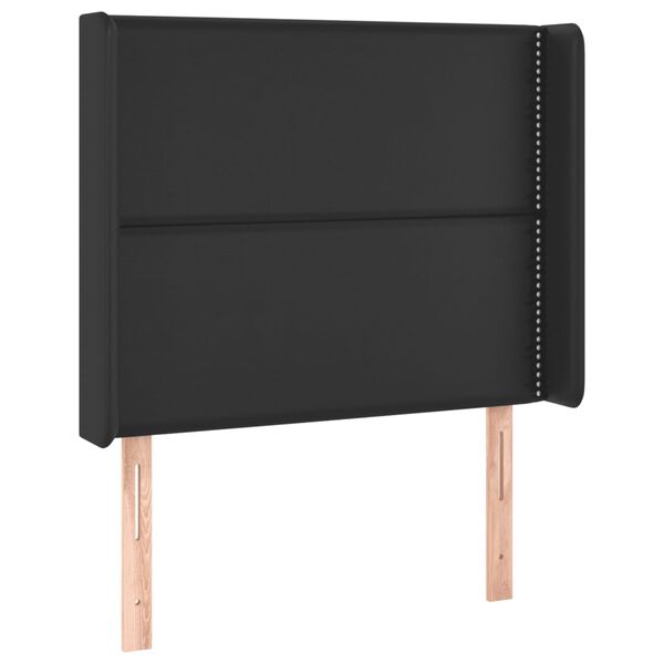 vidaXL T&ecirc;te de lit &agrave; LED Noir 93x16x118/128 cm Similicuir