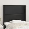vidaXL Tête de lit avec oreilles Noir 83x16x118/128 cm Similicuir